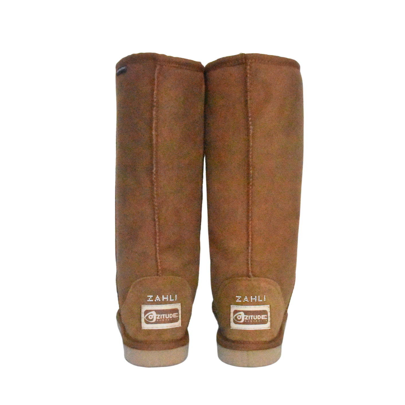 CLEARANCE CLASSIC TALL BOOTS CHESTNUT (with Swarovski skull/cherry design) - AU WOMEN'S 7 | MEN'S 6