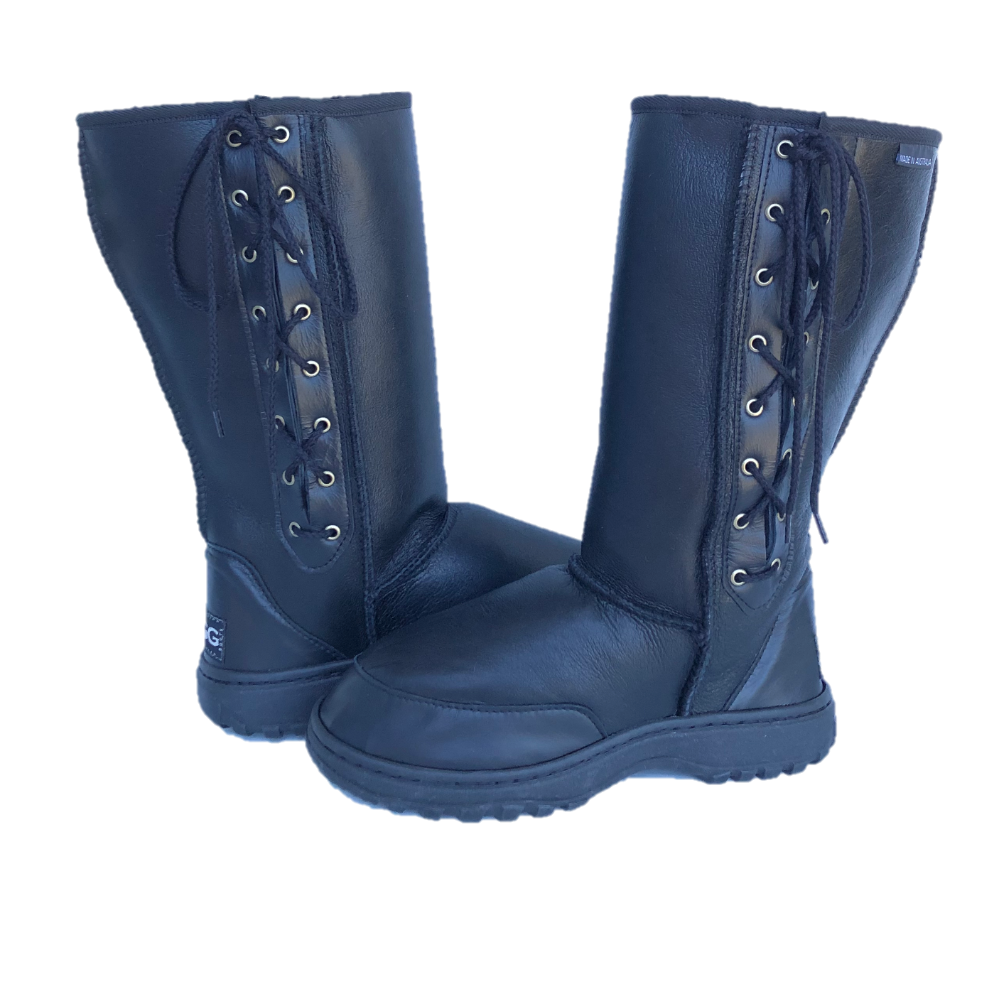 CLEARANCE OUTDOOR TALL BOOTS BLACK NAPPA AU WOMEN S 11 MEN S 10