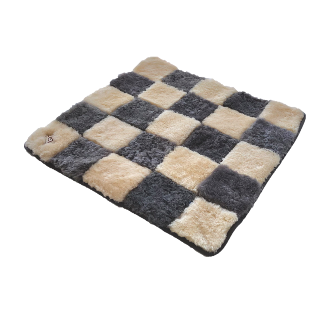 CHECKERBOARD SHEEPSKIN MATS