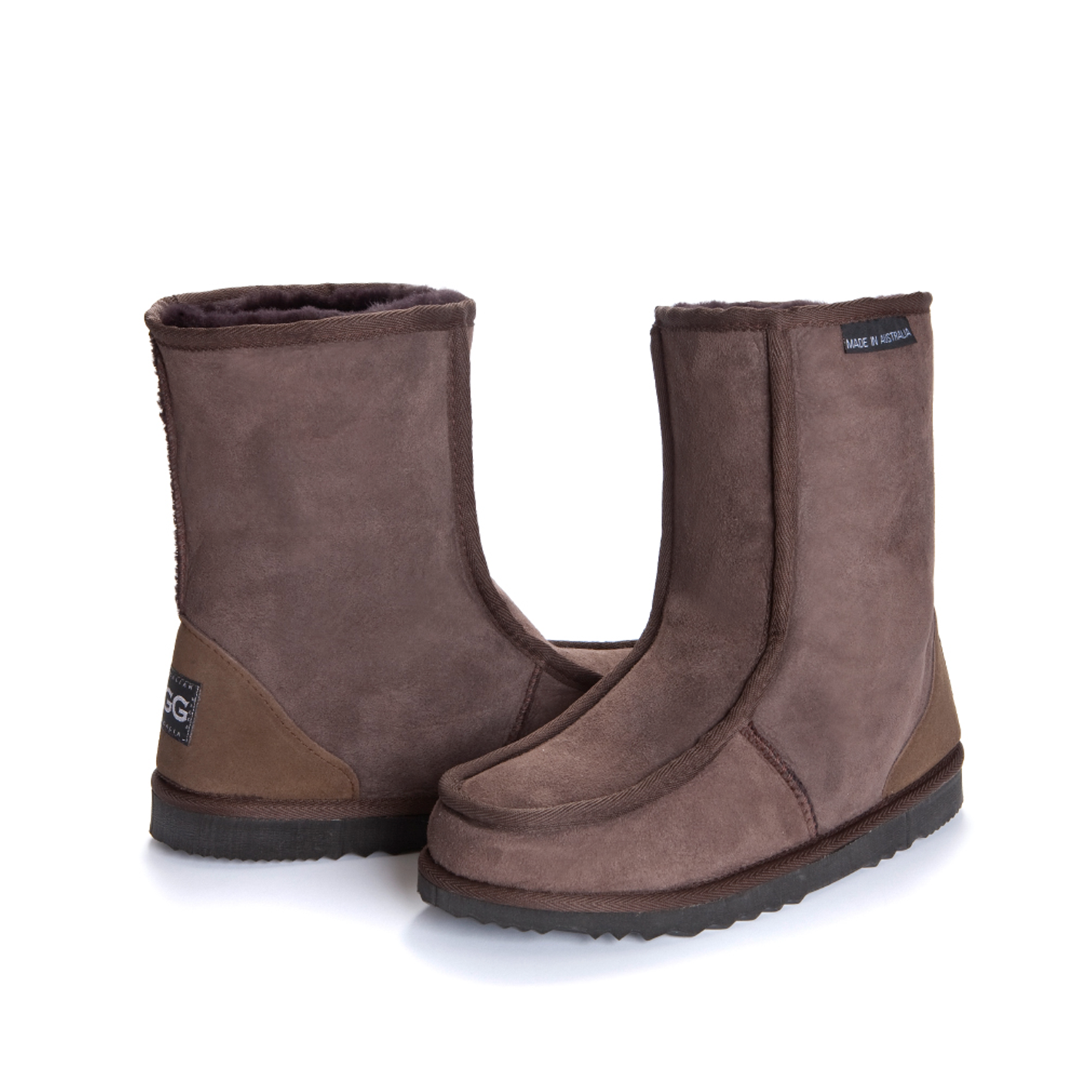 Men's Alpine Boot - mid calf length in chocolate colour