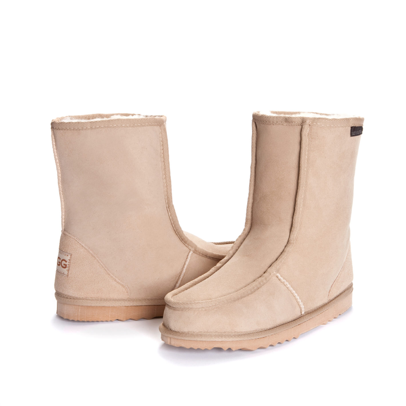 Men's Alpine Boot - mid calf length in sand colour