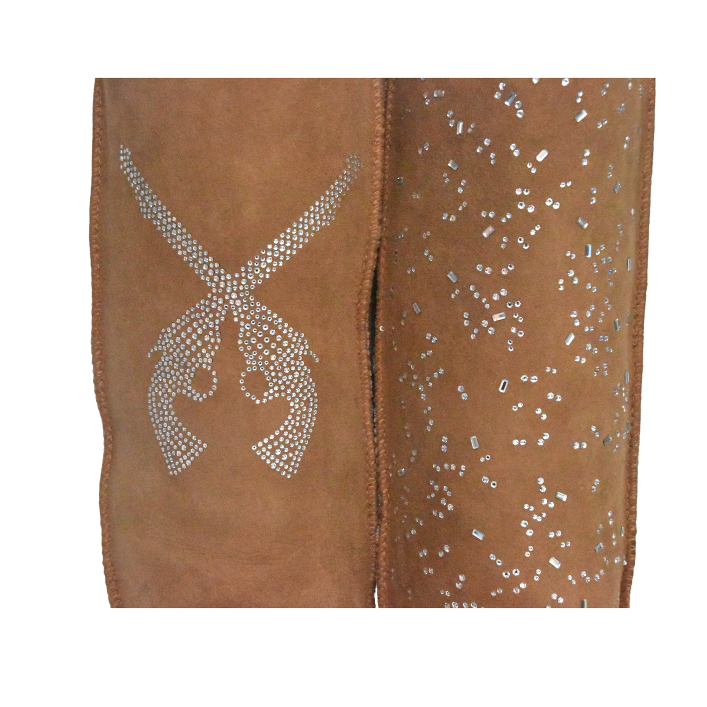 CLEARANCE CLASSIC TALL BOOTS CHESTNUT (with Swarovski glitter design) - AU WOMEN'S 7 | MEN'S 6