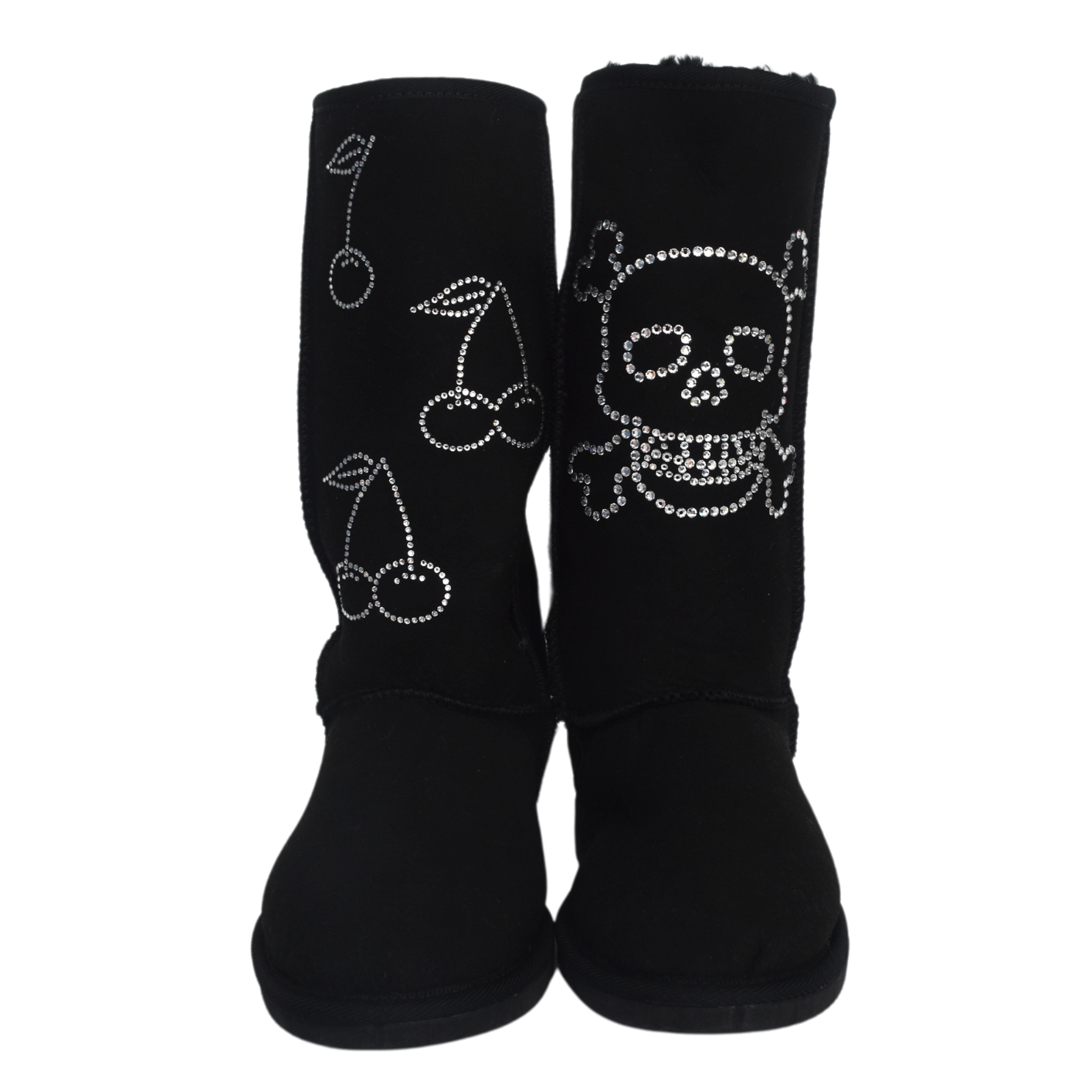 CLEARANCE CLASSIC TALL BOOTS (with Swarovski skull/cherry design) - AU WOMEN'S 7 | MEN'S 6
