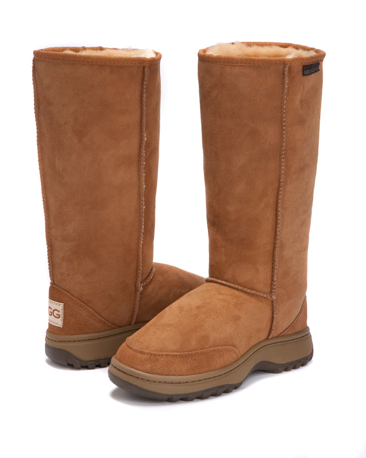 Men's Australian Made Outdoor Tall Ugg Boots in chestnut