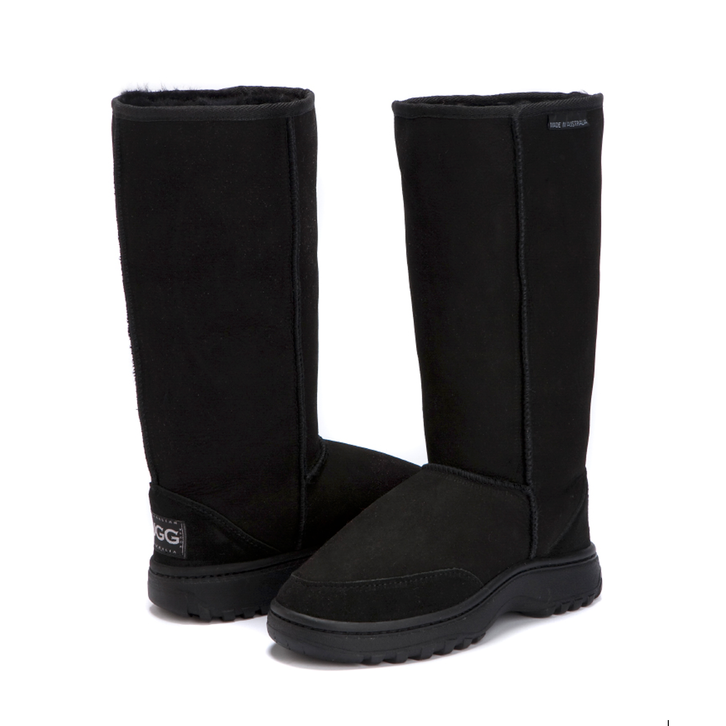 CLEARANCE OUTDOOR TALL BOOTS BLACK - AU WOMEN'S 4 | MEN'S 3 (UK 3)