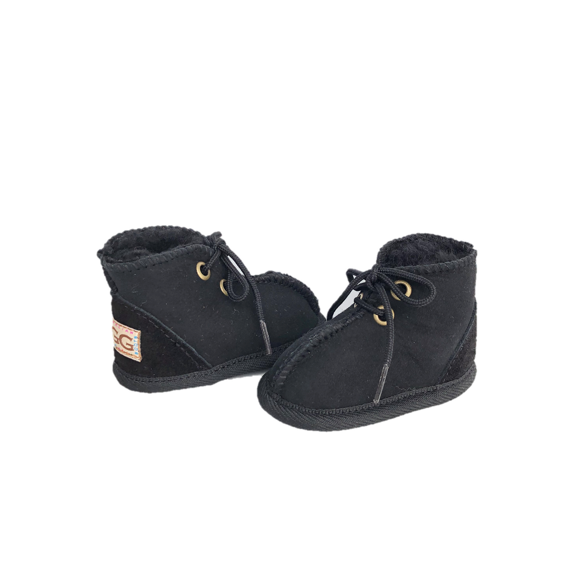 CLEARANCE BABY BOOTIES BLACK SMALL (0-6 months)