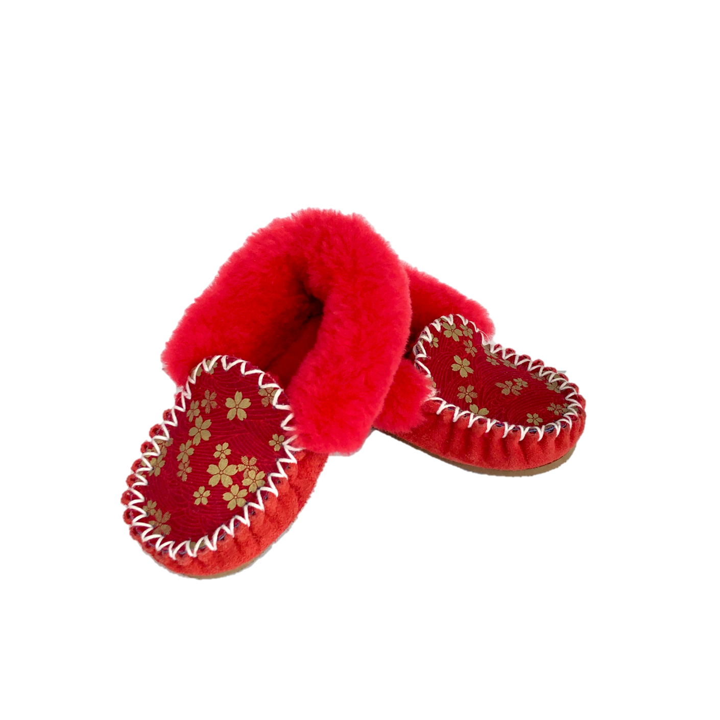 CLEARANCE TRADITIONAL MOCCASINS SCARLET - AU KIDS 12 (approx. 5 year old)