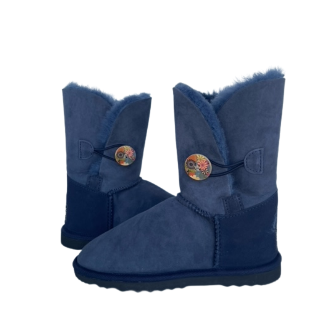 CLEARANCE BELLA FLORAL BOOTS NAVY - AU WOMEN'S 5 | MEN'S 4