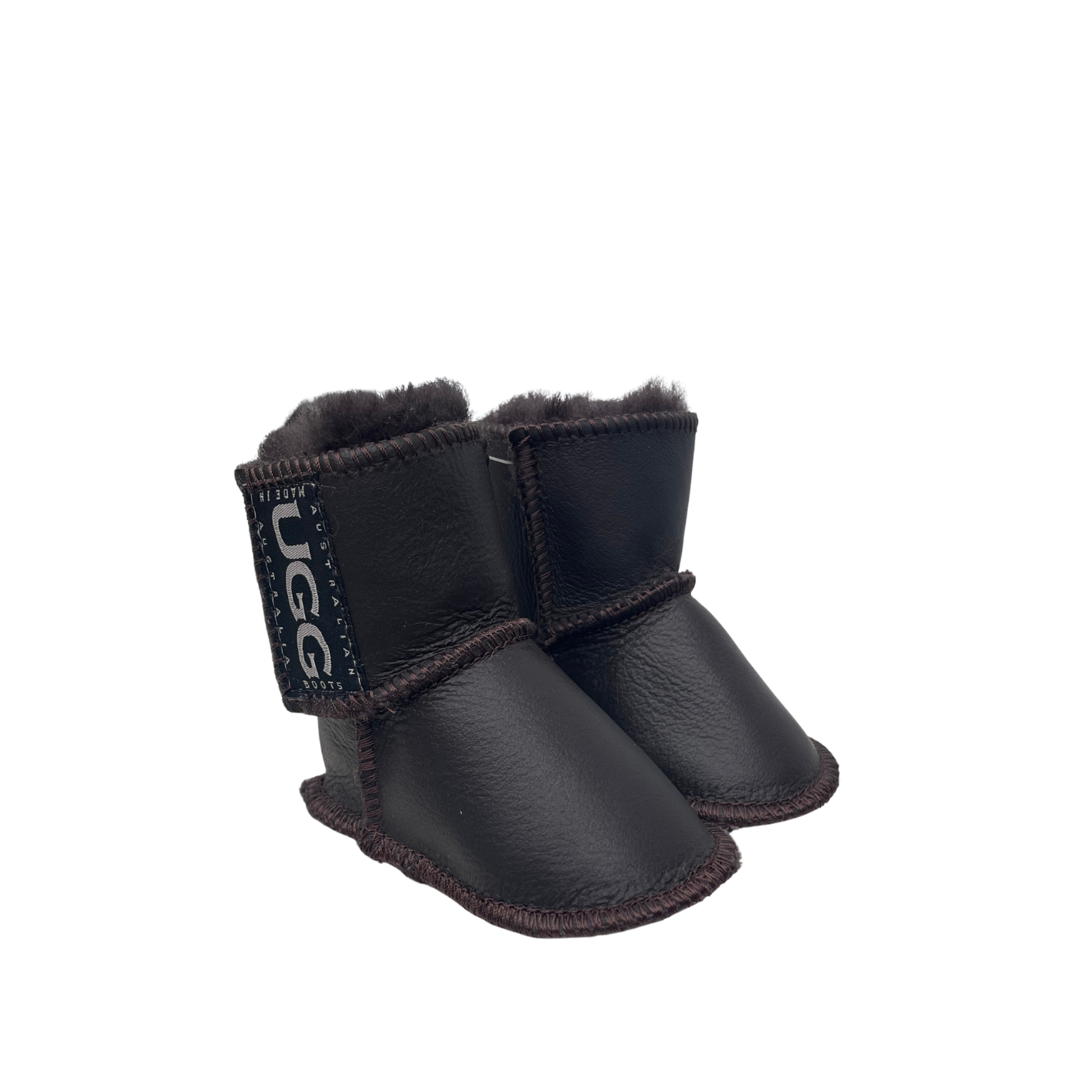 CLEARANCE BABY BUGGIES CHOCOLATE NAPPA- SMALL (0-6 months)