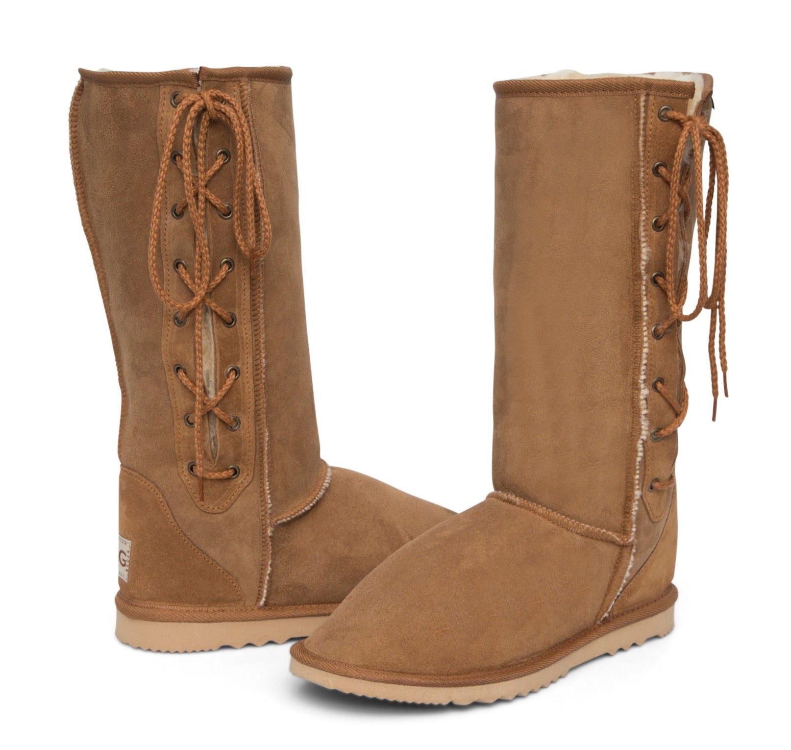 WOMEN'S LACE UP TALL BOOTS