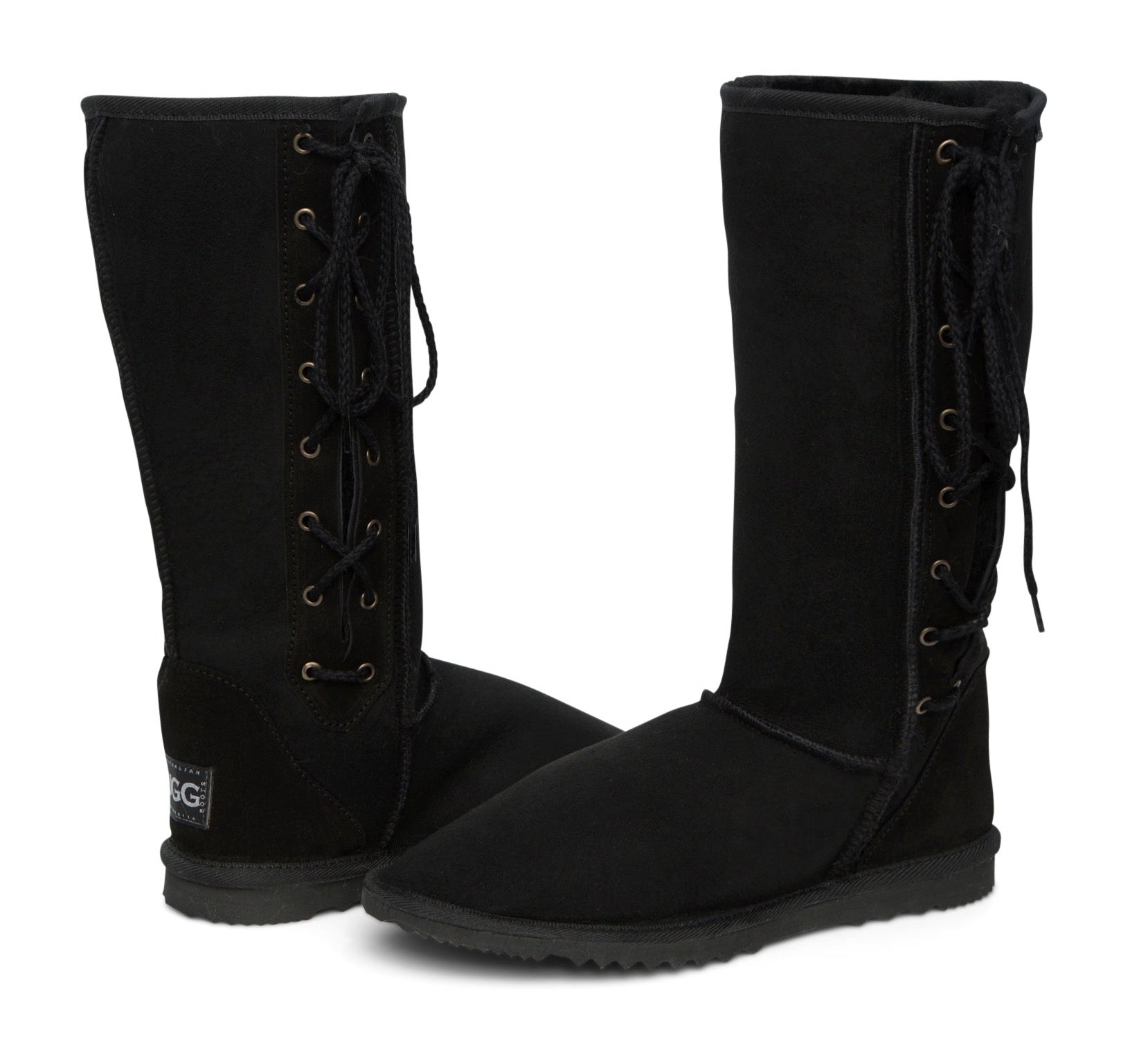 WOMEN'S LACE UP TALL BOOTS
