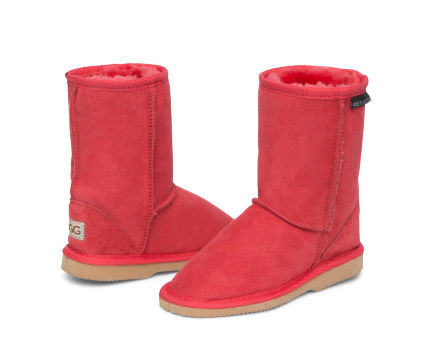 Kid's Classic Ugg Boots in Scarlet