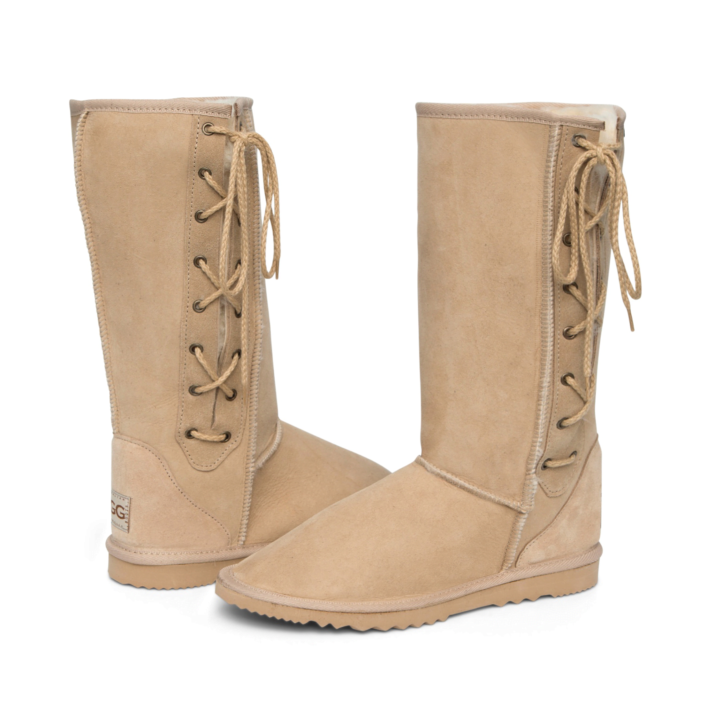 WOMEN'S LACE UP TALL BOOTS