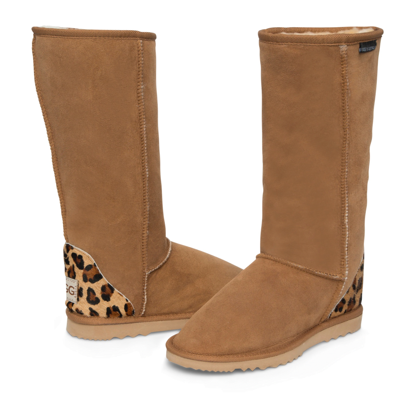 WOMEN'S SAFARI LEOPARD TALL BOOTS