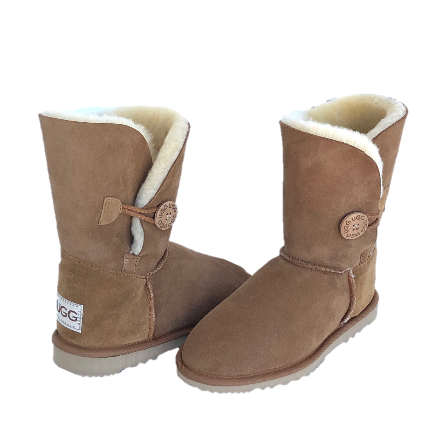 Chestnut Bella Button Boots short boots with circle button