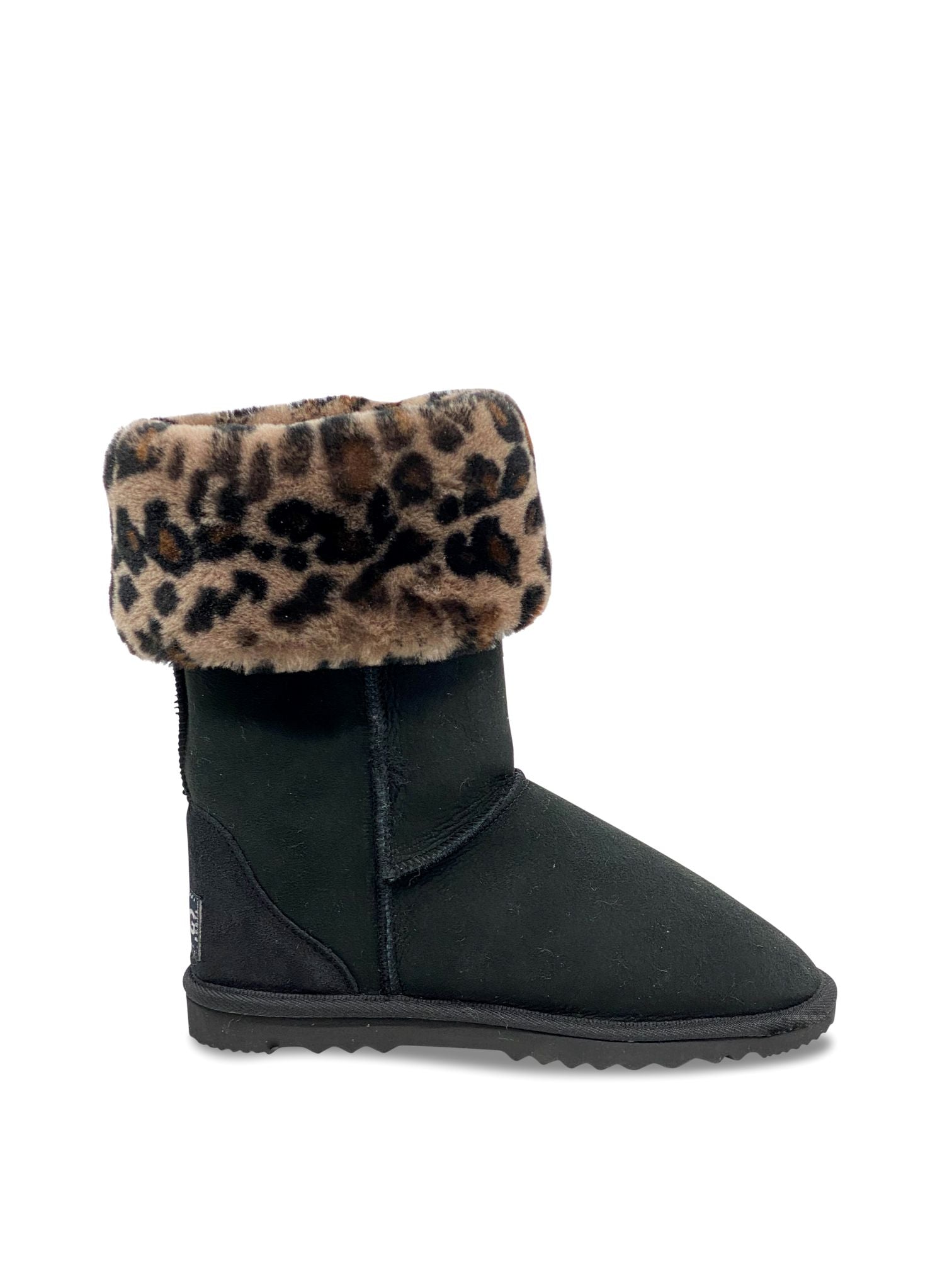 WOMEN'S LEOPARD CUFF BOOTS