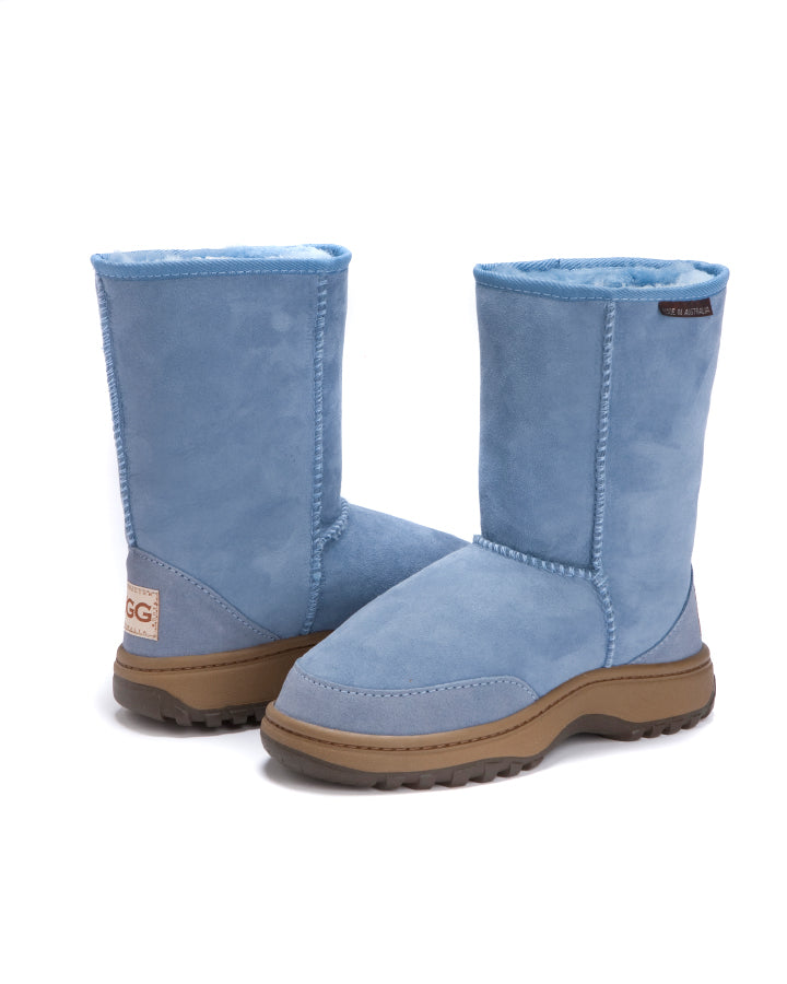 Denim Blue Outdoor Uggs with durable sole