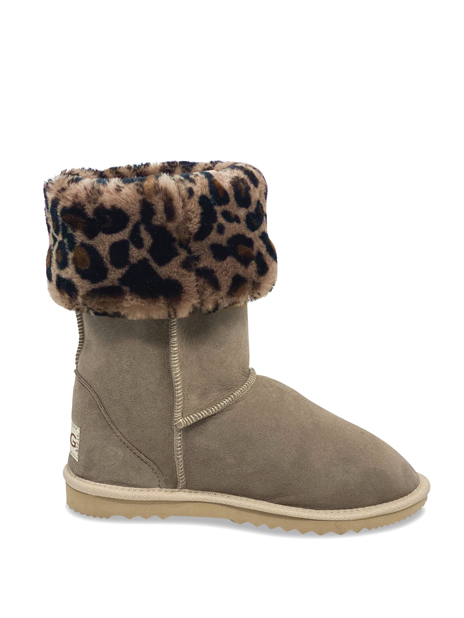 WOMEN'S LEOPARD CUFF BOOTS