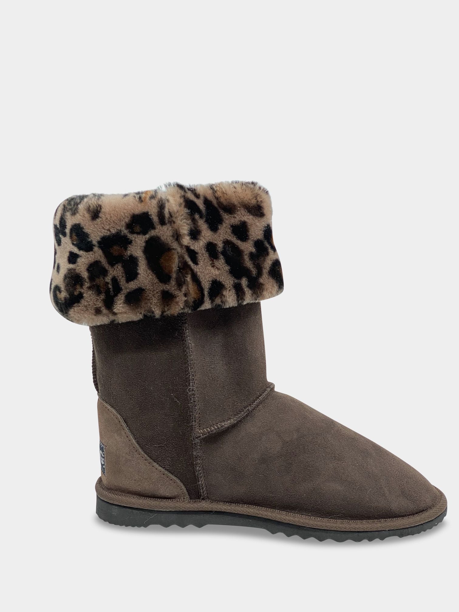 WOMEN'S LEOPARD CUFF BOOTS